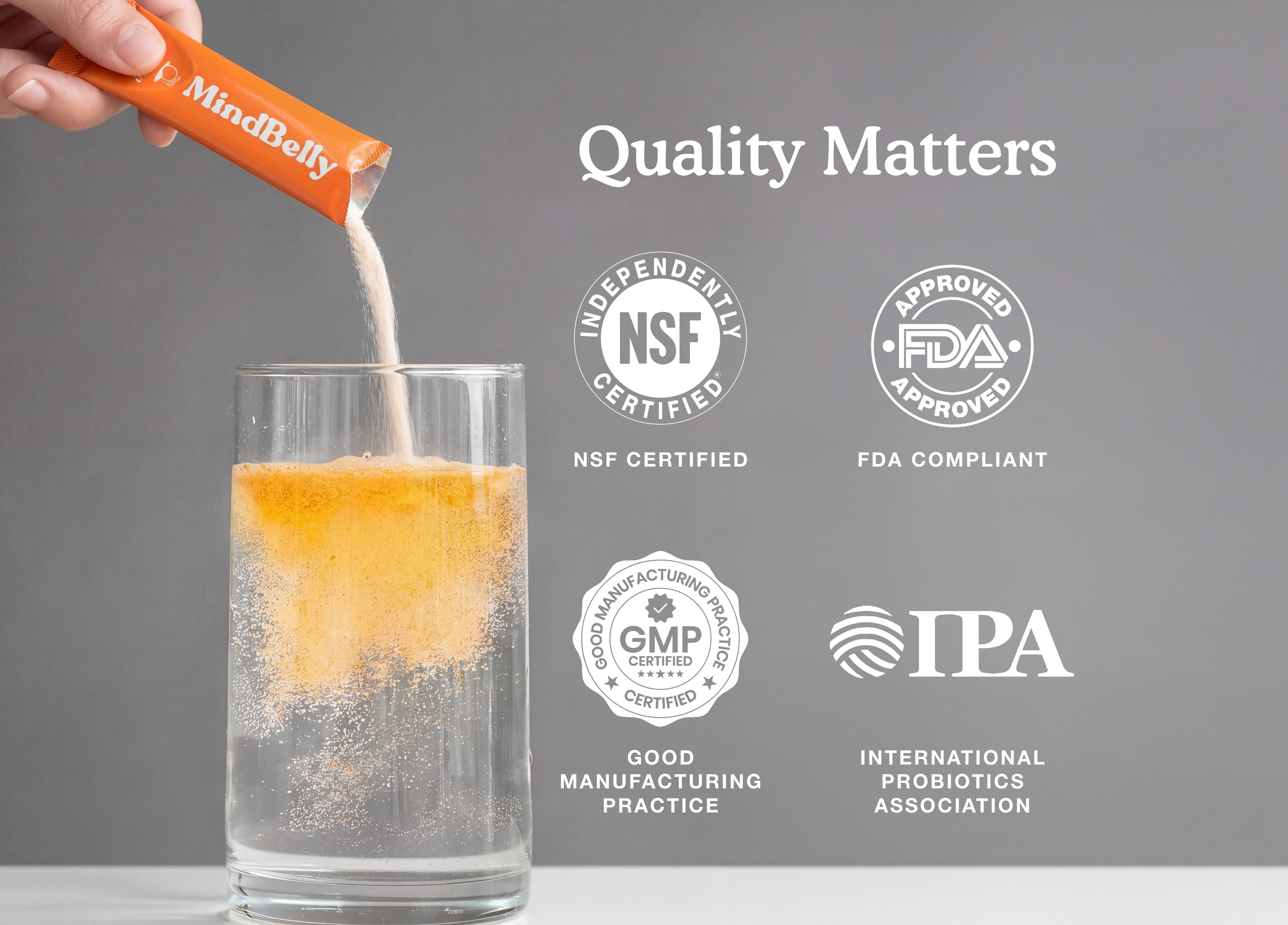 Gut-Brain Health Drink | Psychobiotics + Nootropics for Mood Boost &amp; Cognitive Performance| Mindful Mango Orange | MindBelly