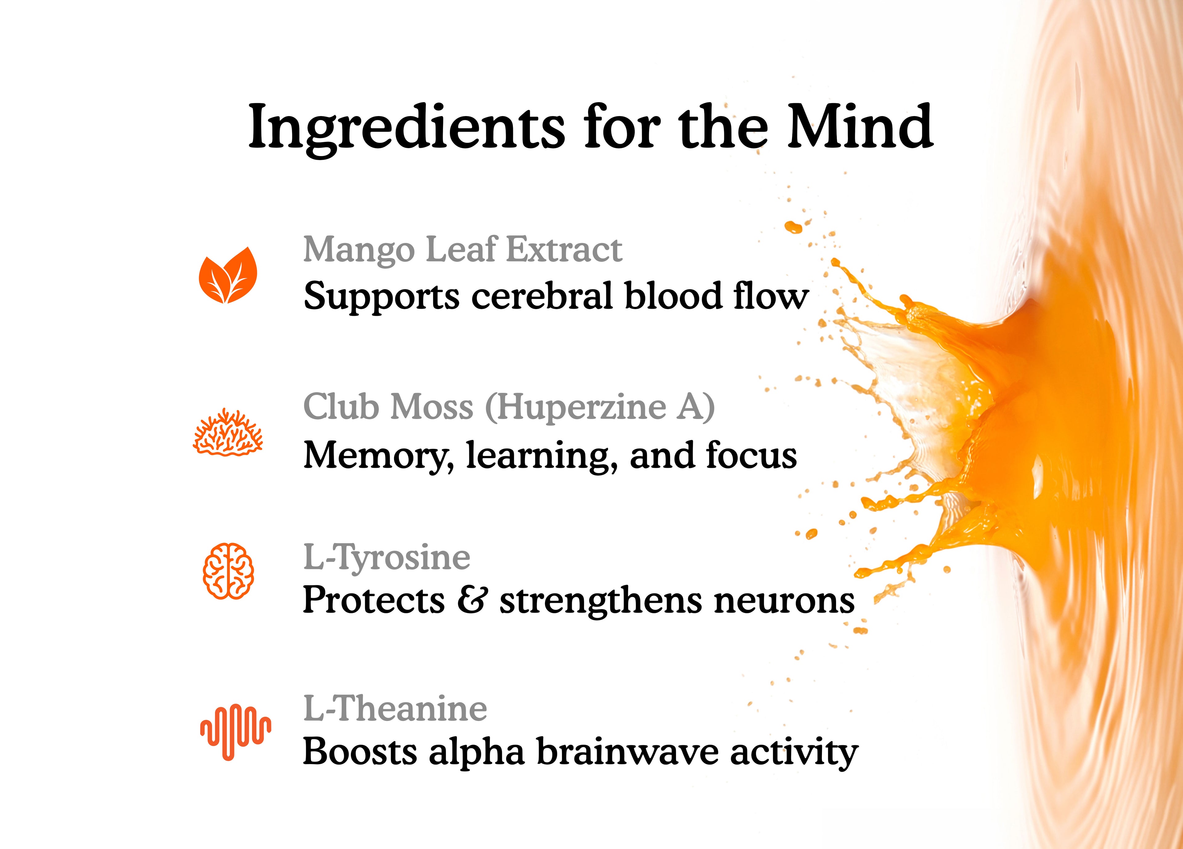 Gut-Brain Health Drink | Psychobiotics + Nootropics for Mood Boost &amp; Cognitive Performance| Mindful Mango Orange | MindBelly