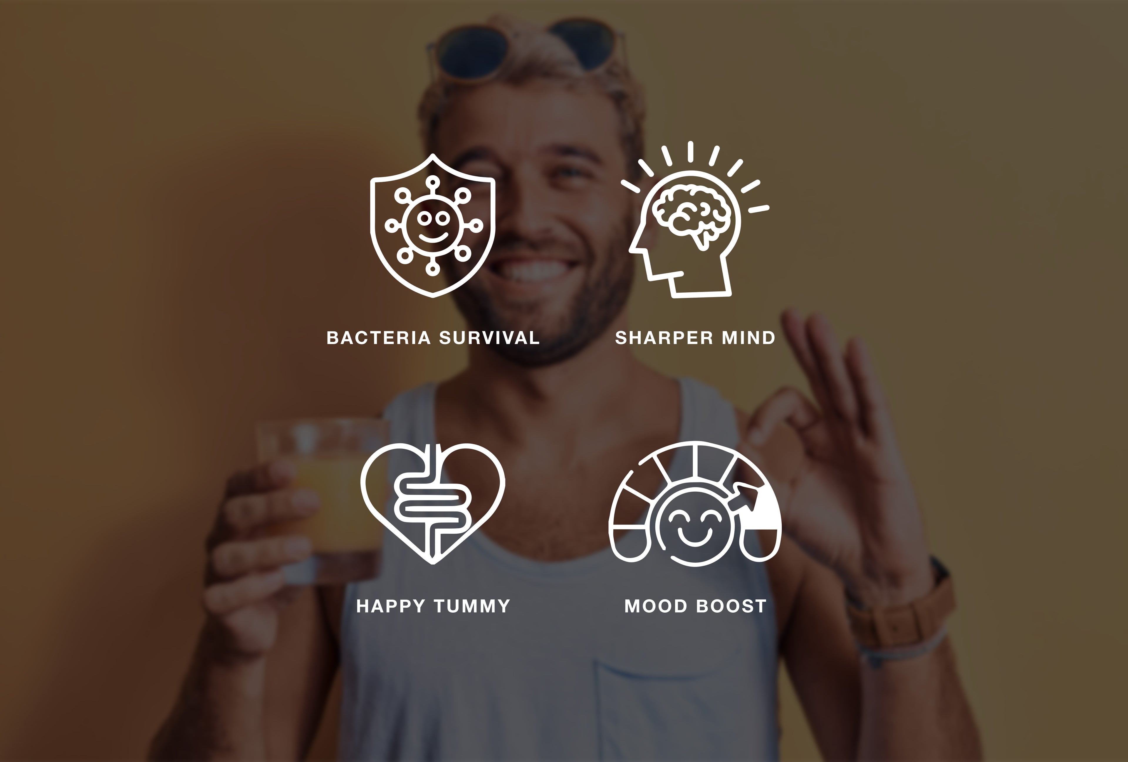 MindBelly Mindful Mango Orange | Gut-Brain Health Drink | Psychobiotics + Nootropics