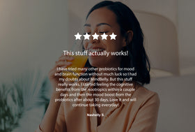 Gut-Brain Health Drink | Psychobiotics + Nootropics for Mood Boost & Cognitive Performance| Mindful Mango Orange | MindBelly