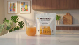 Gut-Brain Health Drink | Psychobiotics + Nootropics for Mood Boost & Cognitive Performance| Mindful Mango Orange | MindBelly